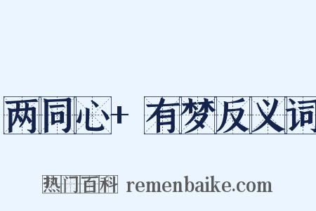 两同心+有梦反义词是什么意思的图片